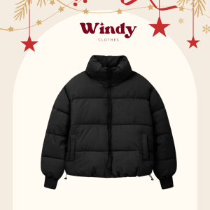 Áo khoác phao lót lông cừu cao cấp Windy